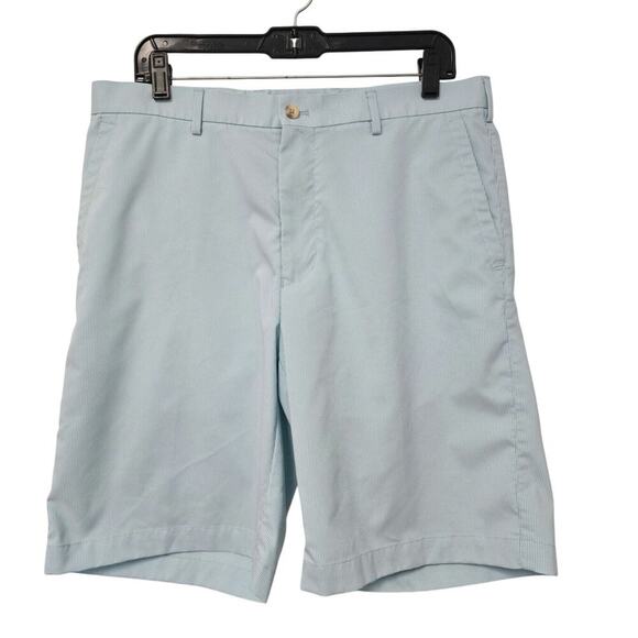 Peter Millar Crown Sport Blue White Pinstripe Shorts Size 35 - Picture 2 of 6